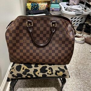 Louis Vuitton Brown Checkered Satchel